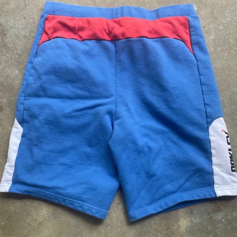 Oakley Royal Blue Athletic Shorts with White Panels - Picture 2 of 4